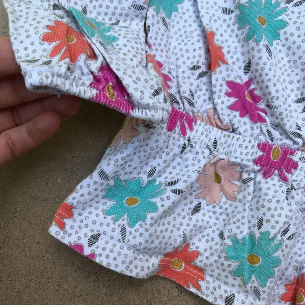 Genuine Kids from Oshkosh B'gosh Pink Gray Floral Tunic Girls Toddler 4T